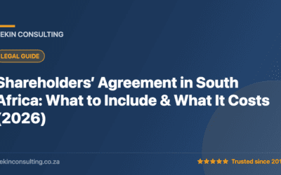 Shareholders’ Agreement in South Africa: What to Include & What It Costs (2026) — Bekin Consulting