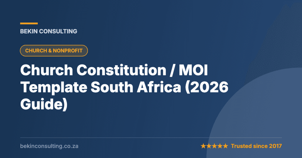 Church Constitution / MOI Template South Africa (2026 Guide)