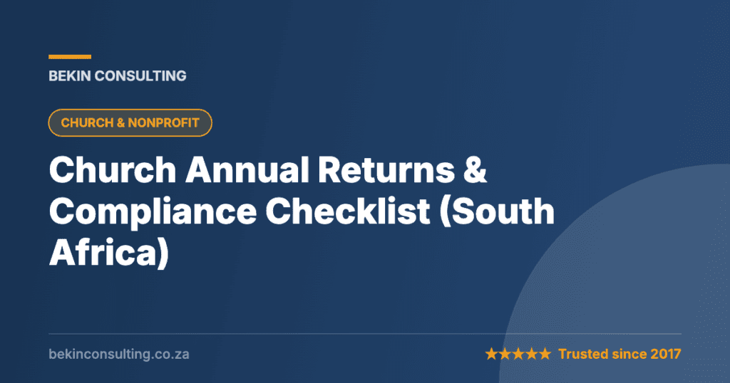 Church Annual Returns & Compliance Checklist (South Africa)